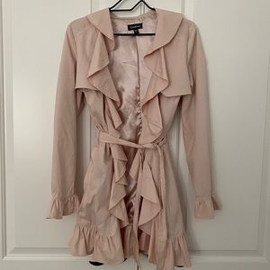 Bebe pale pink trench coat